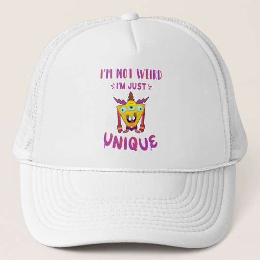 Ik ben niet raar dat ik uniek ben trucker pet (Voorkant)