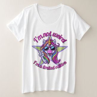 Ik ben niet raar, ik ben een unieke Unicorn Desi Grote Maat T-shirt