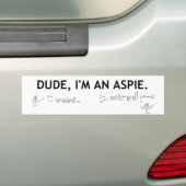 Ik ben niet raar, ik ben gewoon anders getelegrafe bumpersticker (Op auto)