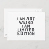 Ik ben niet raar. Ik heb een beperkte editie Briefkaart (Voorkant / Achterkant)