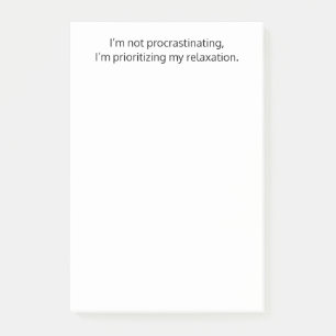 Ik ben niet uitstellen, grappig, geestig, Custom Post-it® Notes