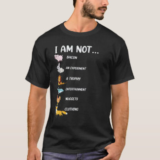 Ik Ben Niet Varkensvlees Konijn Leeuw Dolfijn Kip  T-shirt