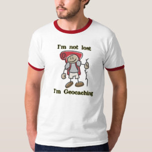 "Ik ben niet verloren" Geocaching Graphic voor Shi T-shirt
