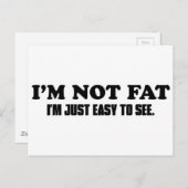 Ik ben niet vet briefkaart (Voorkant / Achterkant)