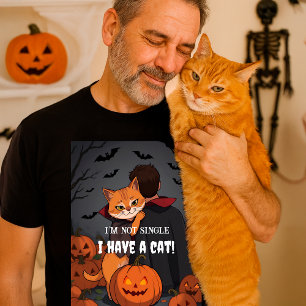 Ik ben niet vrijgezel, ik heb een kat Grappige s T-shirt