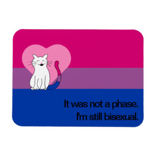 Ik ben nog steeds biseksueel Kat met Bisexual Flag Magneet
