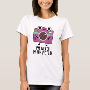 Ik ben nooit in het Afbeelding grappige camerakop. T-shirt