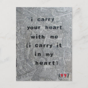 Ik ben nooit zonder het Briefkaart