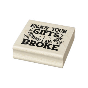 Ik ben nu Broke Rubberstempel