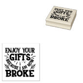 Ik ben nu Broke Rubberstempel (Gestempeld)