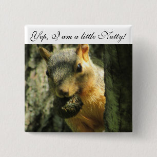 Ik ben Nutty Humoureuzeneekhoorn Button