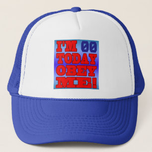 Ik ben - Obey me! Funny Customize Birthday Sjabloo Trucker Pet