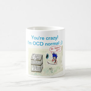 "Ik ben OCD Normal" Tornado Shelf Coffee Mok