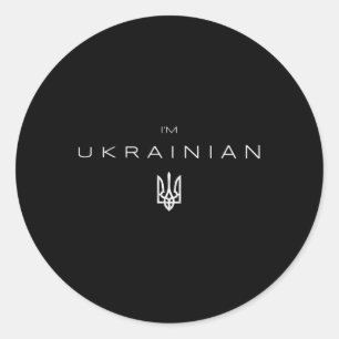 Ik ben Oekraïens - I Am Ukrainian Ondersteun Patri Ronde Sticker