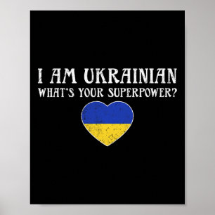 Ik ben Oekraïens Wat is je superkracht Oekraïense Poster