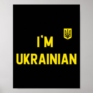 Ik ben Oekraïens Zelensky Oekraïne Patriottisch Tr Poster
