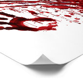 Ik ben OK Bloederige Hand Bloed Splatter Handafdru Poster (Hoek)
