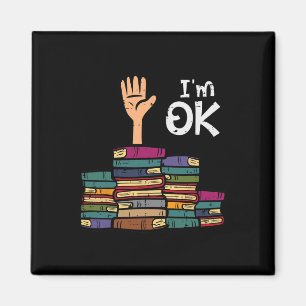 Ik ben Ok Funny Leesboek Lezen Bibliothecaris Lera Magneet