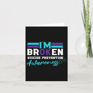 Ik ben ok gebroken zelfmoordpreventie bewustzijn kaart