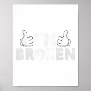 Ik ben Ok Ik ben Gebroken Zelfmoordpreventie Geest Poster