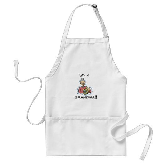 Ik ben oma en Baby Standaard Schort (Voorkant)