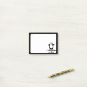 Ik ben omringd door idioten. Funny Penguin Post-it® Notes (Op bureau)