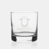 Ik ben omringd door idioten grappige pinguïn whisky glas (Achterkant)
