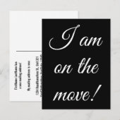"Ik ben onderweg!" Adreswijzigingskaart Aankondigingskaart (Voorkant / Achterkant)