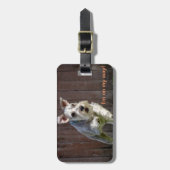 Ik ben onderweg. - Miniature Schnauzer Bagagelabel (Voorkant verticaal)