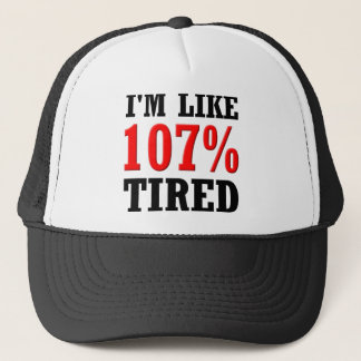 Ik ben ongeveer 107% moe Grappige honkbalpet Trucker Pet