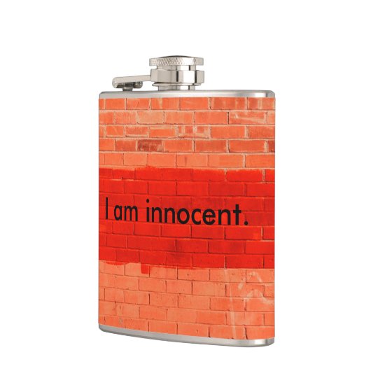 "Ik ben onnocent" grappigheid Heupfles (Links)