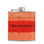 "Ik ben onnocent" grappigheid Heupfles (Voorkant)