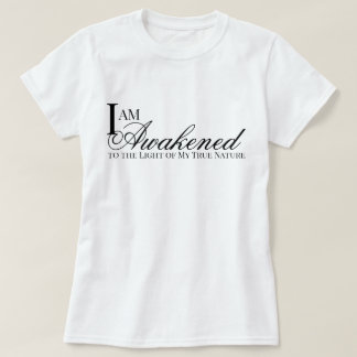 "Ik ben Ontwaakt" esthetische metta gebed bevestig T-shirt