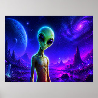 Ik ben ook nieuwsgierig naar jou Groene magere Ali Poster