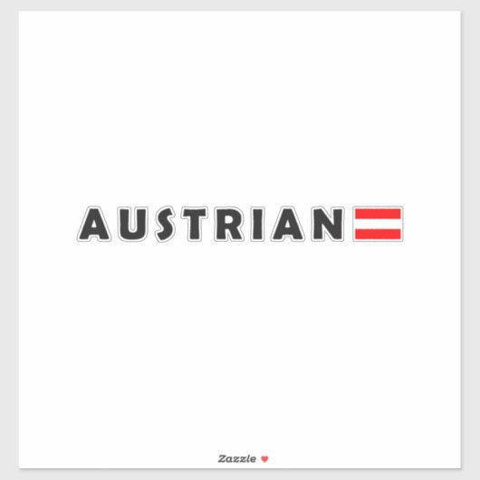 Ik ben Oostenrijks Sticker (Vel)