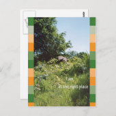 Ik ben op de juiste plaats briefkaart (Voorkant / Achterkant)