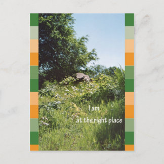 Ik ben op de juiste plaats briefkaart