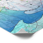 Ik ben op een boot poster (Hoek)