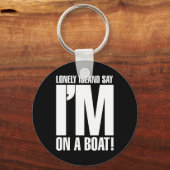 Ik ben op een boot sleutelhanger (Voorkant)