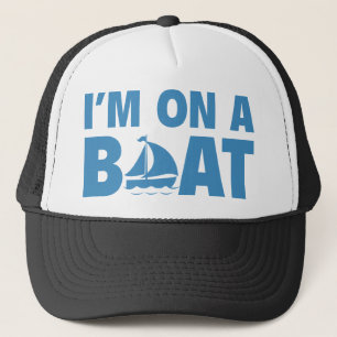 Ik ben op een boot trucker pet