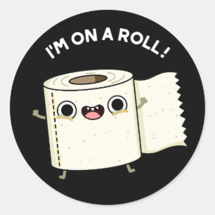 Ik ben op een draaiende speelgoedfilm, die donker  ronde sticker