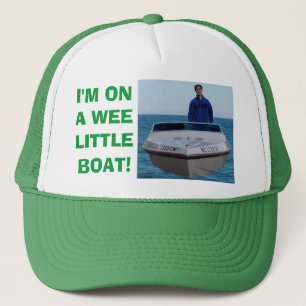 Ik ben op een kleine boot trucker pet