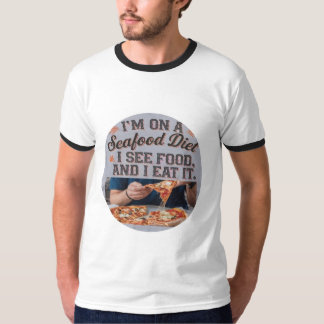 Ik ben op een vis eten grappig t-shirt