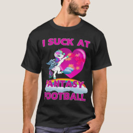 Ik ben op Fantasy Football Unicorn gesteente T-shirt