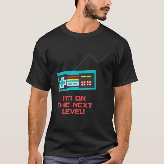 Ik ben op het volgende niveau computerspellen Vale T-shirt (Voorkant)