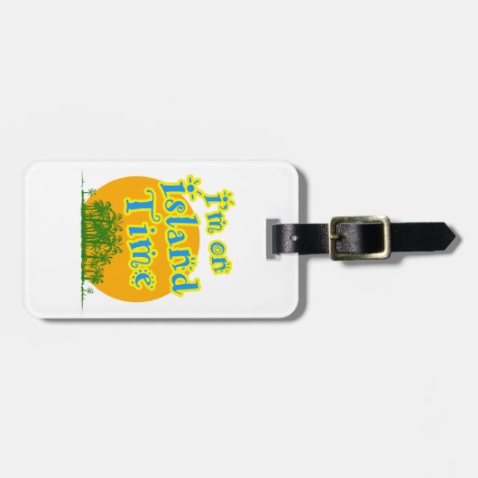 Ik ben op Island Time. Bagagelabel (Voorkant horizontaal)