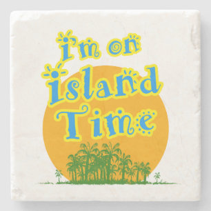 Ik ben op Island Time Stenen Onderzetter