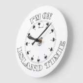 Ik ben op Island Time wall klok (Hoek)