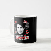 Ik ben op Justin aan het kruipen. Koffiemok (Voorkant links)