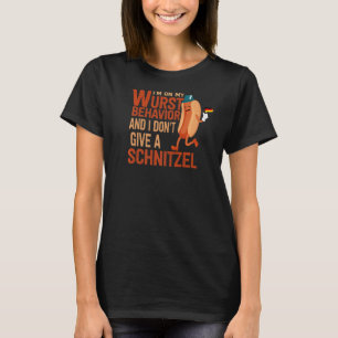 Ik ben op mijn wangedrag en ik geef geen schijn. t-shirt